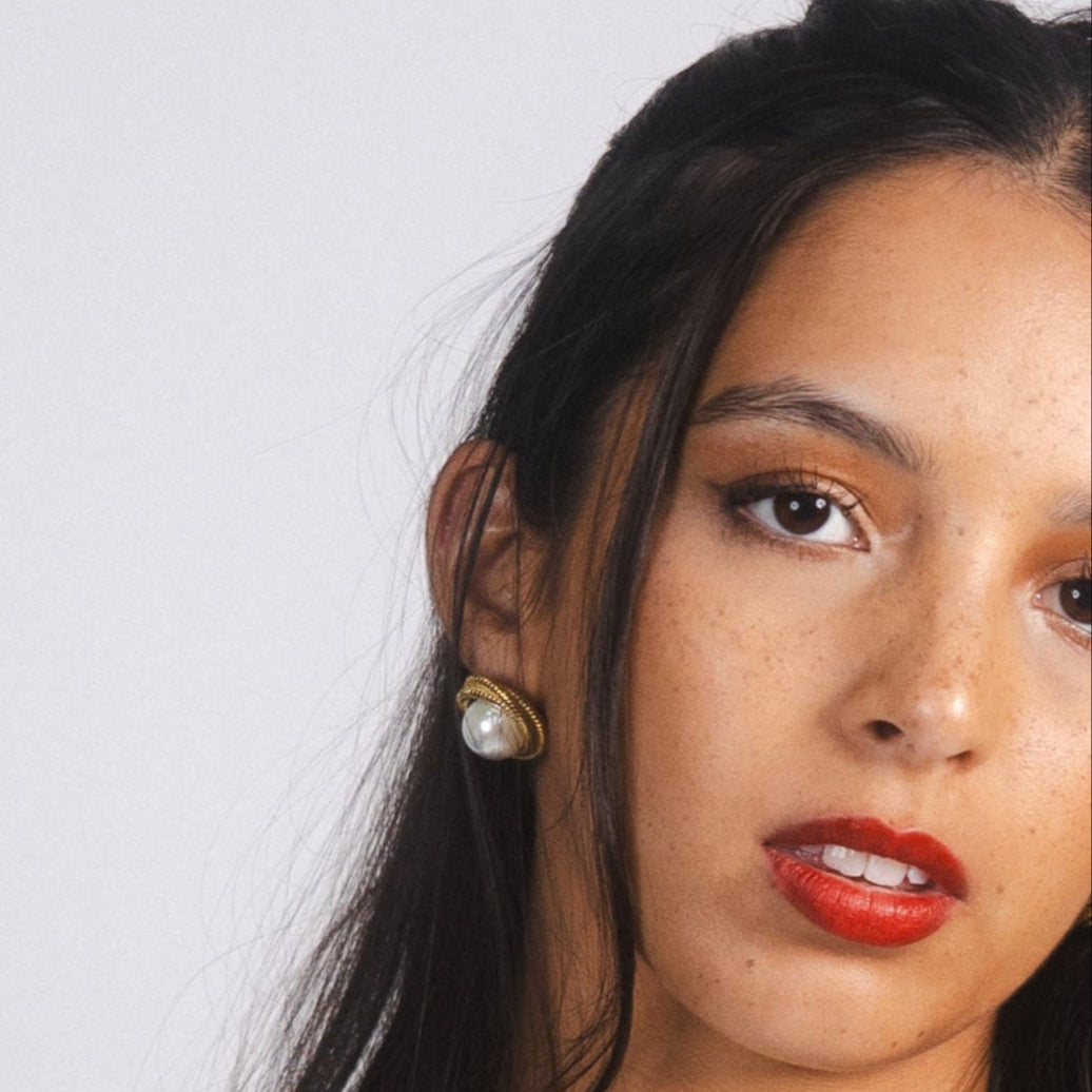 Cressida Pearl Twist Earrings