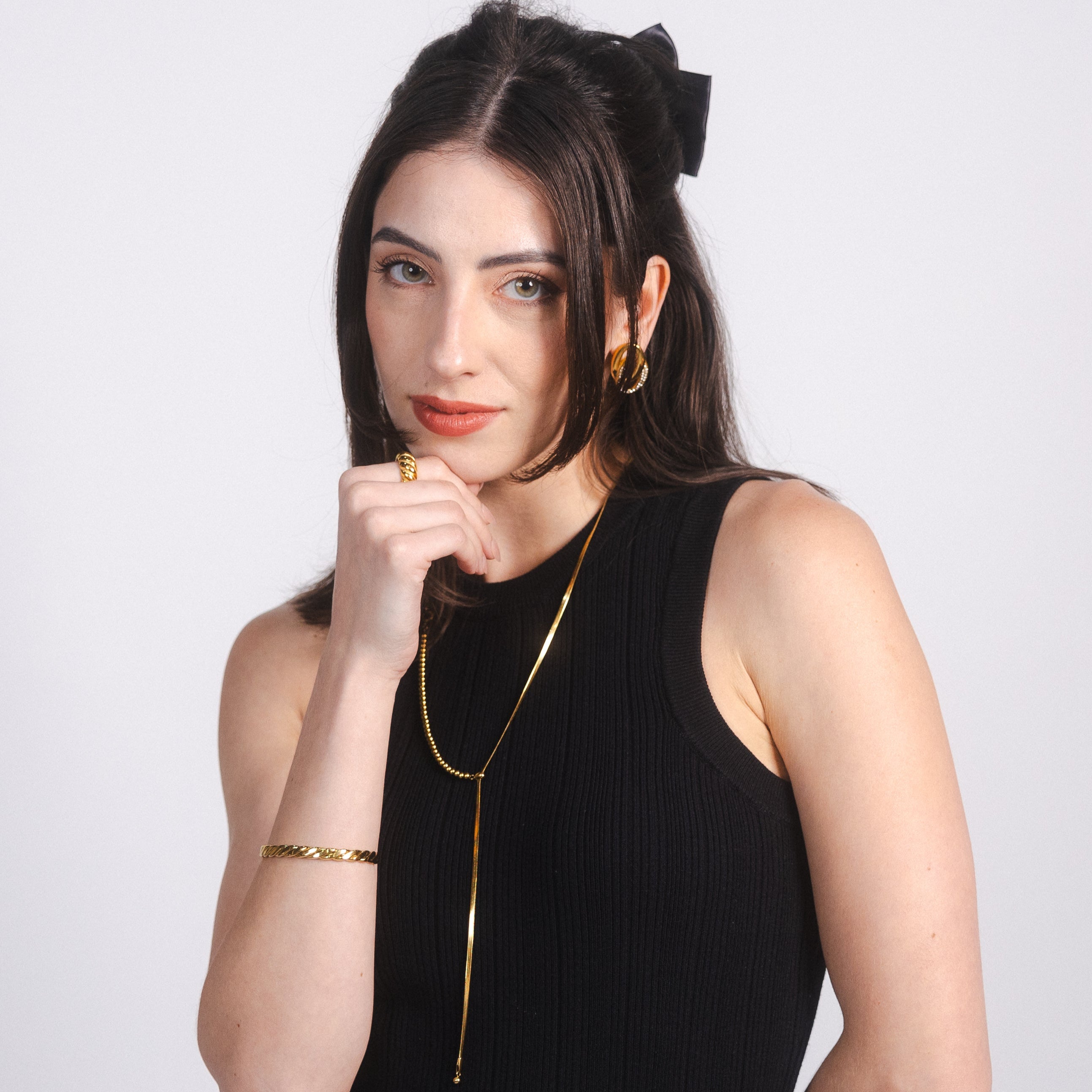 Cleo Beaded Snake Necklace