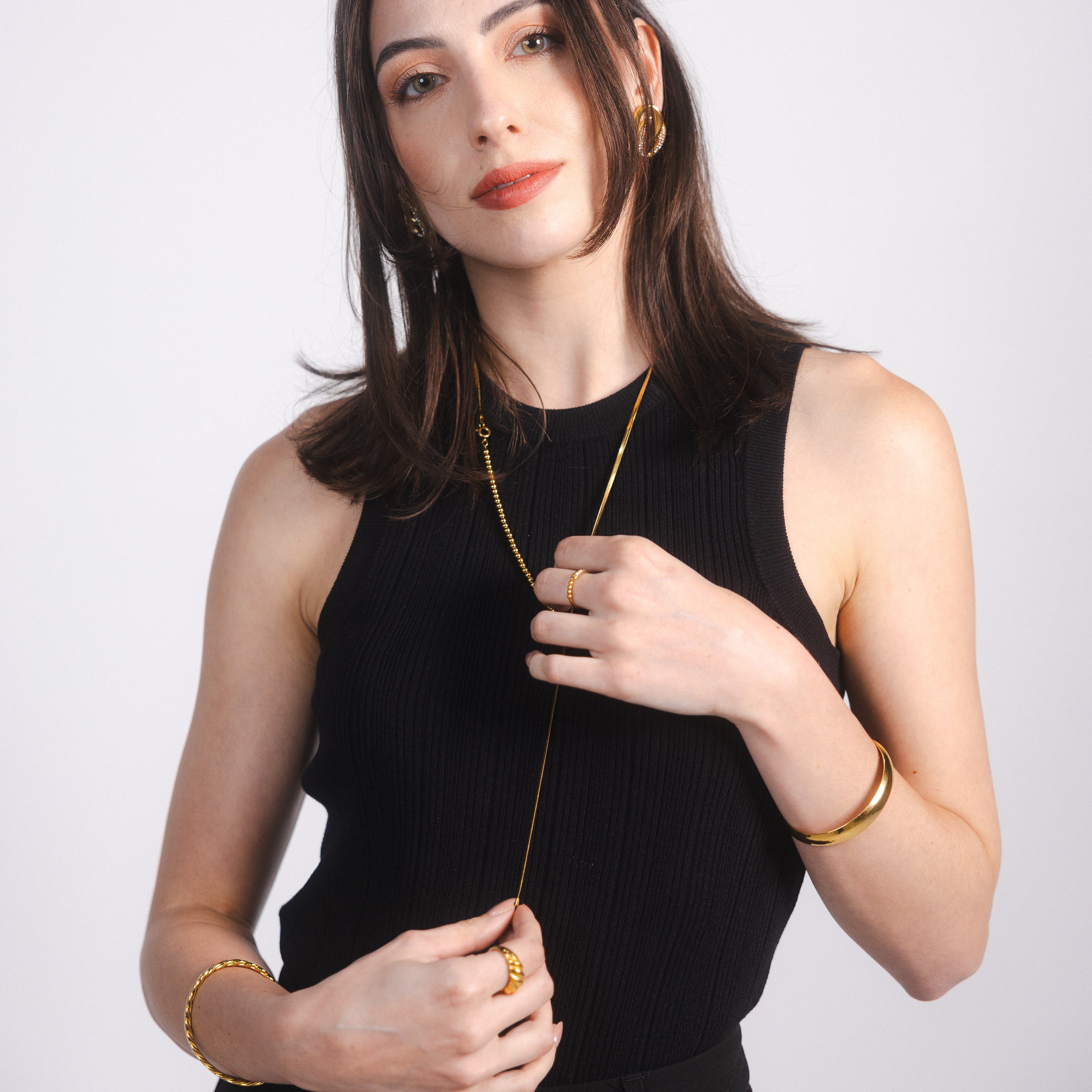 Cleo Beaded Snake Necklace