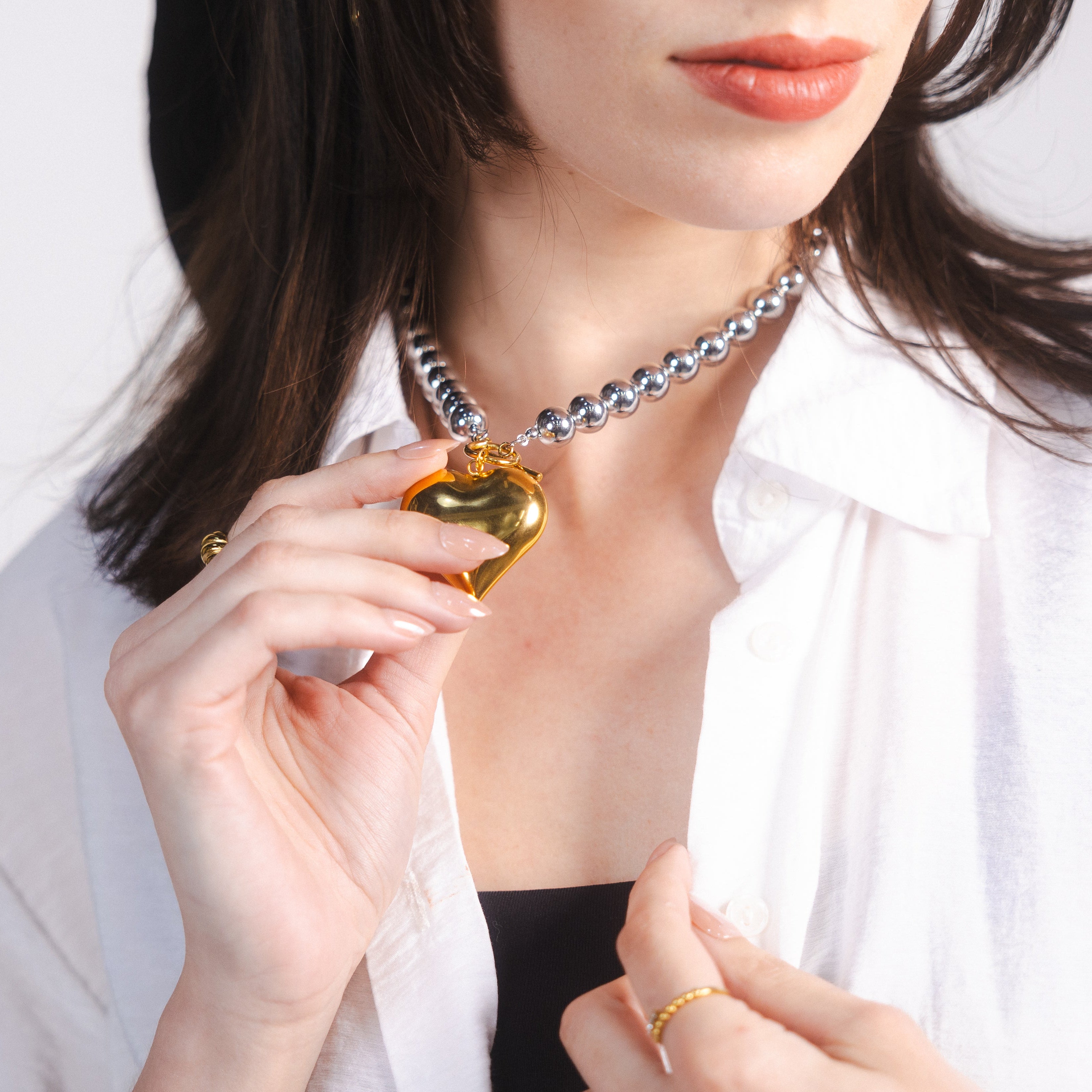 Inez Chunky Heart Necklace