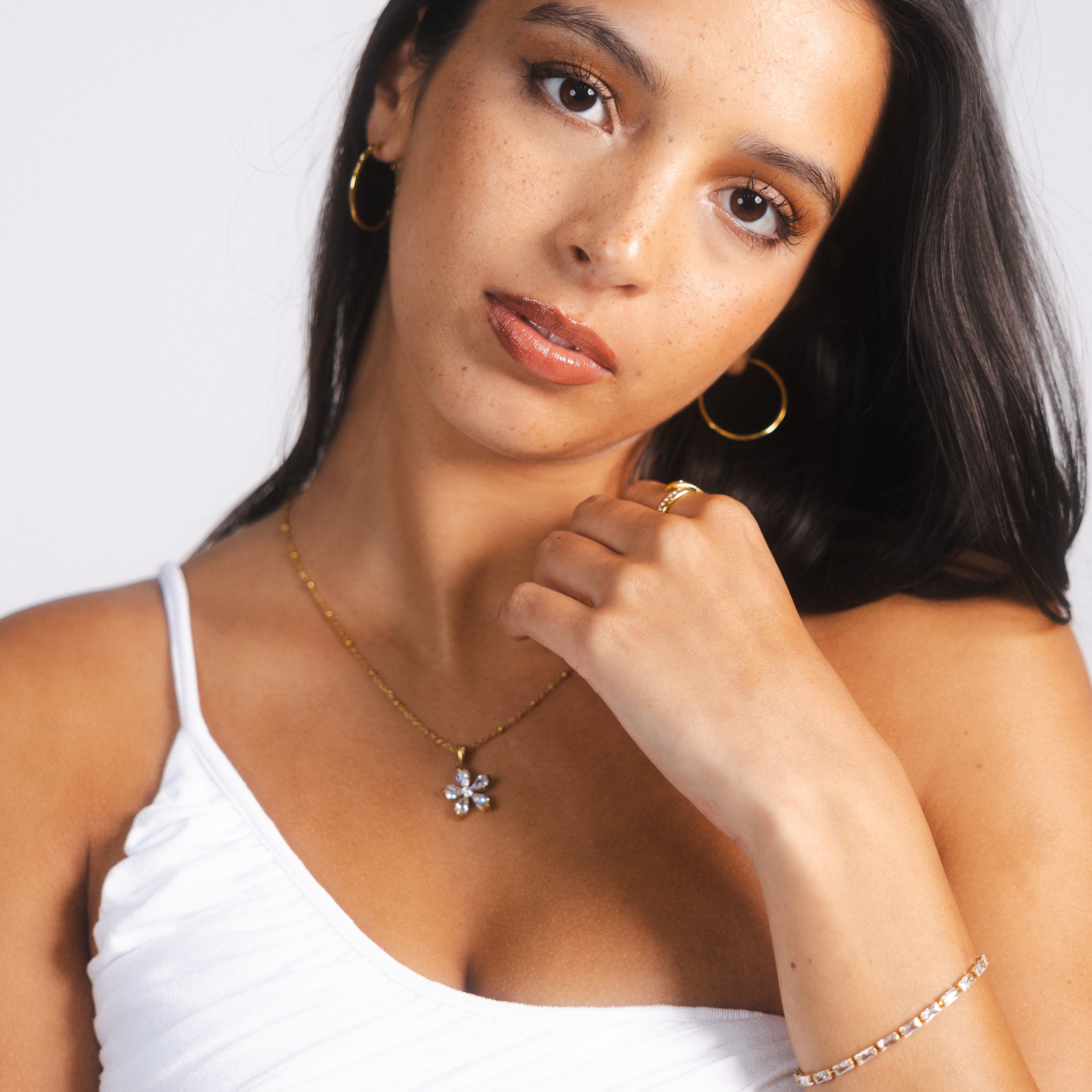 Gold Hoops Earrings