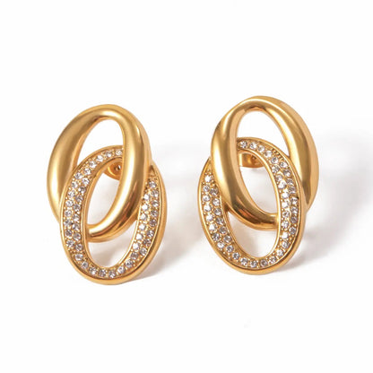 OLIVIA DOUBLE HOOP RHINESTONE EARRING