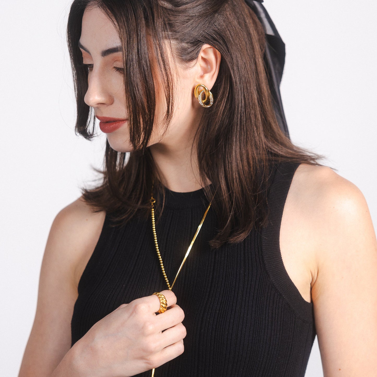OLIVIA DOUBLE HOOP EARRINGS