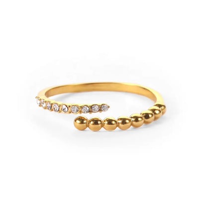 LILA BEAD ZIRCON RING