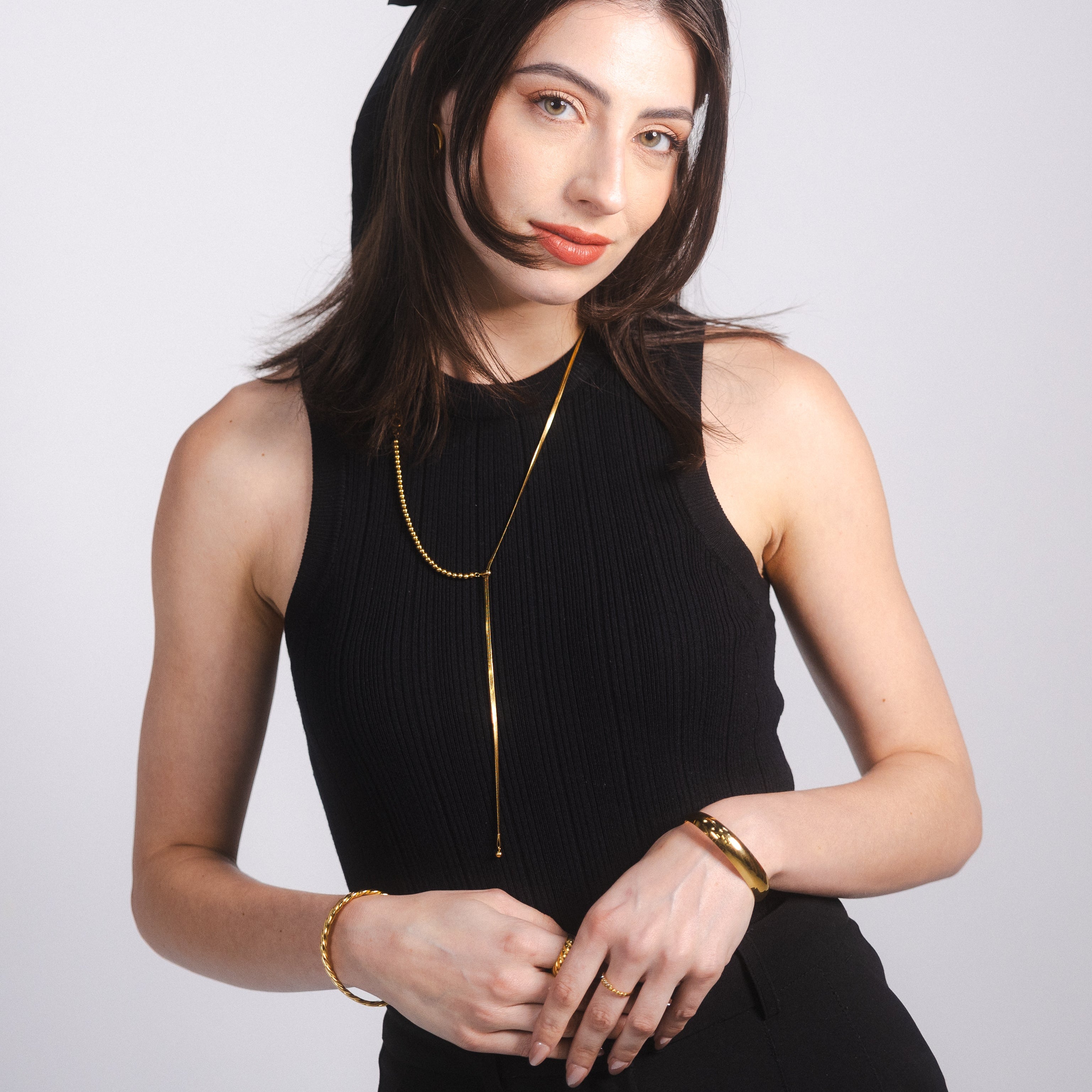 Lila Bead Zircon Ring