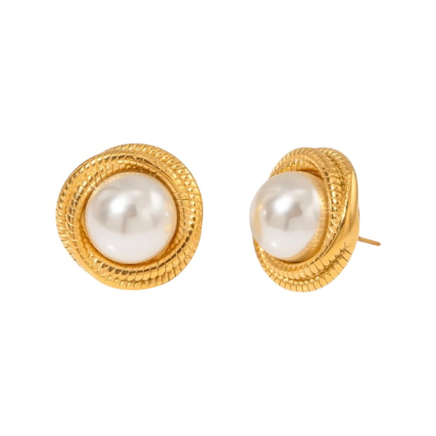 CRESSIDA PEARL TWIST EARRINGS