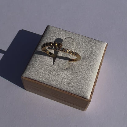 LILA BEAD ZIRCON RING